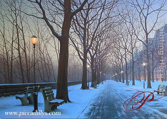 A Cold Winter's Night painting - Alexei Butirskiy A Cold Winter's Night art painting